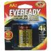 Energizer AA-2 Eveready AA Alkaline Battery 2 Count (Pack of 1)