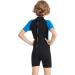 Lemorecn Kids 3mm & 2mm Wetsuits Youth Premium Neoprene Shorty Swim Suit - Black+Light Blue, Size 10 - Buy Online on GoSupps.com