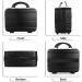 Shop Sumnacon Black Cosmetic Case - Large Waterproof Makeup Bag with Handle for Women & Girls | Ideal for Travel & Vacation - Buy Online on GoSupps.com