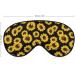 Floral Black Yellow Flowers Sunflower Sleep Eye Mask for Men and Women - Soft and Breathable Blindfold for Travel, Yoga, Nap - Blocks Out Light - 1 Count - Buy Online on GoSupps.com