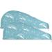 Little Blue Dolphins Hair Towel 2 Pack - Super Absorbent Quick Dry Hair Turbans for Women & Girls - Buy Online on GoSupps.com