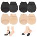 4 Pairs Ball of Foot Cushion Socks Women's Toe Cover with Padding Toe Topper Socks No Show Liner Socks Pads Covers Forefoot Pads Half Socks with Non Skid Bottom Sponge Cushions