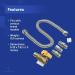 EvertechPRO 1212MMKIT 22 Flexible Natural Gas Hose Kit - Propane Heater Hose Connectors - Buy Online on GoSupps.com