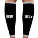 SB SOX Compression Calf Sleeves (20-30mmHg) for Men & Women - Perfect Option to Our Compression Socks Black/Gray Large