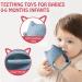 Silicone Baby Teething Toy for 0-6 Months | Wearable Anti-Drop Teether Mitten for Infants | Soothes Sore Gums | Blue - Buy Online on GoSupps.com