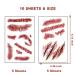 3D Halloween Face Temporary Tattoos - Realistic Fake Blood Wound, Zombie Makeup Prank Prop - Waterproof Body Scar Stitch Tattoo Sticker - Buy Online on GoSupps.com