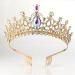 amangul Bridal Full Diamond Crystal Crown with Fixing Comb for Wedding Party Headpiece with s Woman Birthday Crown(Gold Black Diamond) - Buy Online on GoSupps.com