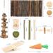 Small Animal Chew Toys Set for Hamsters, Guinea Pigs, Chinchillas - Wheel, Hideout, Seesaw & More - Buy Online on GoSupps.com
