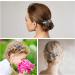 WLLHYF Blue Vintage Rhinestone Flower Hair Clip - Luxury Jewelry Design Barrette for Women and Girls - Buy Online on GoSupps.com