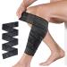 Thigh Compression Band for Men and Women - Wrist Ankle Calf Knee and Leg Support - Ideal for Shin Splint Relief Slimmer Profile and Knee Pain Alleviation - Easy-to-Use Bandage with Velcro Braces (120cm) Calf Brace120cm