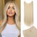 Silk-Co hair extension with rubber band 60cm smooth secrets hair extensions with wire synthetic hair sealing hair part for women bleaching blonde 60 cm bleaching blonde