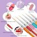 Saviland 6Pcs Nail Art Liner Brush Set with Crushed Diamond Rhinestone Handle - Sizes 7/9/11/13/15/21mm - Ideal for Nail Design and Painting - NO.1 Nail Art Brushes - Buy Online on GoSupps.com
