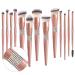LORYP Glitter Crystal Makeup Brushes Sets -13pcs Cosmetic Brushes Set-Bling Rhinestone Rose Gold Makeup Brushes Set for Lady (Crystal-Rose Gold)