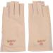 Manicure Gloves UV Protection Stretchy Breathable Fingerless Fiber Cotton Nail Lamp Gloves for Home Salon Grey (Light Yellow) - Buy Online on GoSupps.com