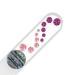 Small Size Crystal Glass Nail File hand decorated with Swarovski crystals Hand Made in Czech Republic (Europe) Czech Tempered Glass Lifetime Guaranty in Suede Sleeve (Fuchsia - Light Rose)
