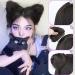 2Pcs Mini Claw Clip Messy Cat Ears Hair Bun Extensions - Natural Black - Buy Online on GoSupps.com