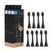 happybrush Sustainable brush heads for electric sonic toothbrush Eco VIBE 3 - Allblack - 3x3 pieces black