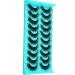 10 Pairs Clear Band Russian Volume Fluffy Strip Lashes - Wispy D Curly False Eyelashes for a Natural Look | Shop Internationally - Buy Online on GoSupps.com