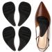 Arch Support Shoe Insoles for Flat Feet Gel Arch Inserts for Plantar Fasciitis Adhesive Arch Pad for Relieve Metatarsalgia and Feet Pain- 2 Pairs(Black)