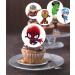 Pre-Cut Superheroes 1A Edible Stand up Wafer Paper Cupcake Toppers Cake Decorations Birthday Party Superhero Mix (12) - Buy Online on GoSupps.com