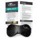 Black Silk Sleeping Eye Mask with Ear Plugs | Adjustable Strap | Block Light for Insomnia & Migraine Relief - Buy Online on GoSupps.com