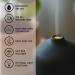 Ajna Ceramic Essential Oil Diffuser - 3-in-1 Aromatherapy Device for Home & Office - 250ml Carbon - Easy to Use - Buy Online on GoSupps.com