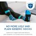 Dr. Segal's Non-Binding Socks - 3 Pack M/L - Blue/Black/Space Grey - Medium/Large - Buy Online on GoSupps.com