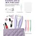 Rechargeable Facial Epilator for Women | Cordless Mini Electric Lady Shaver with 2 Speeds | 32 Tweezers Hair Remover for Face, Legs, Arms, Armpit, Bikini - Purple - Buy Online on GoSupps.com
