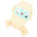Ranphy Cotton Striped Dog Pajamas - XL Cartoon Hoodie Jumpsuit for Small Dogs | Cozy Pet Overall in Yellow - Buy Online on GoSupps.com