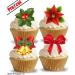 Pre-cut Edible Christmas Decorations Rice/Wafer Paper Cupcake Cake Dessert Toppers Winter Holiday Season Decorations - Buy Online on GoSupps.com