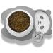 Elevated Tilted Cat Food and Water Bowl Set with Automatic Dispenser - Grey-Stainless Steel - Buy Online on GoSupps.com