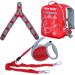 MDXONE Kids Snowboard Ski Harness Trainer with Retractable Leash and Absorb bungees and Removable seat Harness Red