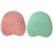 Silicone Food-Grade Body Brush - Gentle Exfoliating Shower Scrubber with Soft Bristles (Pink & Green) - Buy Online on GoSupps.com