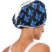 Blue Butterfly Black Hair Towel 2 Pack - Super Absorbent Quick Dry Hair Turbans for Women & Girls - Buy Online on GoSupps.com