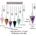 Xiannvxi 6pcs Crystal Pendulum Set - Amethyst Rose Quartz Obsidian & More | Reiki Accessories & Spiritual Gifts - Buy Online on GoSupps.com