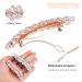 WHAVEL 2PCS Crystal Hair Barrettes - Rhinestone Leaf French Barrette Set for Wedding, Bride, Bridesmaid - B. Rose Gold/Silver - Buy Online on GoSupps.com