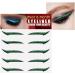 Glitter Eyeliner Stickers for Eyes | 5 Pairs Instant -Adhesive Eyeliner Stencil Glitter Sticker Eyeliner Tool Makeup Eyeliner Stickers Winged Eyeliner Stencil for Eye Makeup Tool Dyeulget Green (Five Pairs) - Buy Online on GoSupps.com
