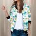 Women's Light Floral Bomber Jacket - Casual Summer Zipper Outwear in Mint Green - Stylish Aviator & College Jacket - Buy Online on GoSupps.com