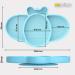 Bee Bright Baby Suction Plate - Non Slip Silicone Weaning Plate for Toddlers - Turquoise | Dishwasher Safe & Mess-Free Feeding Plate - Buy Online on GoSupps.com