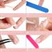 72 Pieces French False Nails Glitter False Fingernails Silver Line Press on Nail Short Medium Fake Acrylic Nail with Nail Files Stick Full Cover for Nail Decoration 3 Boxes (Light Pink) - Buy Online on GoSupps.com