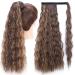 22 Corn Wave Magic Paste Ponytail Extension | Long Wavy Curly Hair Fluffy Pony Tail 22 Inch | Mixed Dark Brown Gold# | Pack of 1 - Buy Online on GoSupps.com