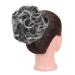 Girls Messy Curly Big Hair Scrunchies - Synthetic Donut Updo Hair Piece (Natural Black Tip Gray) - 2.82 oz - Buy Online on GoSupps.com