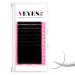 VEYES Classic Individual Lash Extensions 0.03-0.20 C/CC/D Curl 8-20mm Mixed & Single Length Volume Eyelashes Tray Matte Black Professional Supplies for Lash Techs (0.05 CC 14mm)