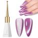 Jelly Cat Eye Gel Nail Polish Purple Glitter Crystal Gel Polish Purple Magnetic Nail Polish Soak Off UV/LED Holographic Gel Polish Sparkly Cat Eye Gel Polish for Nail Art Manicure Salon DIY at Home