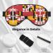 Buy SSIMOO Maryland Flag Eye Mask | Ultra-Soft Light-Blocking for Restful Sleep | International Shipping Available - Buy Online on GoSupps.com