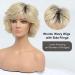 Bestung 613 Blonde Short Curly Wavy Wig with Bangs for Middle-Aged Women - Premium Synthetic Fashion Hair (Pack of 1) - Buy Online on GoSupps.com