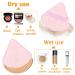 2pcs Pink Velor Powder Puff - Reusable Triangle Makeup Applicator for Loose Powder Foundation & Blush | Soft & Versatile Makeup Tool - Buy Online on GoSupps.com