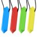 Sensory Chew Necklace for Boys & Girls - (4 Pack) - Chewy Necklace Teething Necklace Chewing Necklace Oral Sensory Chew Toys Chew Necklaces for Sensory Kids, Oral Motor - Sensory Elements