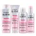 L'Or al Paris Elvive Glycolic Gloss Apr s-Shampooing 150ml + Shampoing 200ml + S rum Sans Rin age 150ml + Traitement de Laminage 5 Minutes 200ml pour Cheveux Ternes et Poreux - 4 Flacons Apr s-Shampooing + Shampoing + S rum + Traitement de Laminage