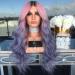 Battnot 28'' Synthetic Full Wig for Women - Long Curly Straight Hair in Gold Pink & Purple - Ideal for Cosplay & Parties - Buy Online on GoSupps.com